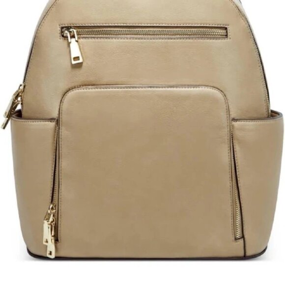 INC Kolleene Large Dome Backpack - Camel - Gold New (Missing 1 Zipper Pull Tab) - Picture 1 of 7